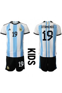 Argentina Nicolas Otamendi #19 Babyklær Hjemme Fotballdrakt til barn VM 2022 Korte ermer (+ Korte bukser)
